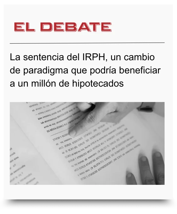 noticia de El Debate que menciona a Asoban Abogados en relación con reclamar IRPH de la hipoteca