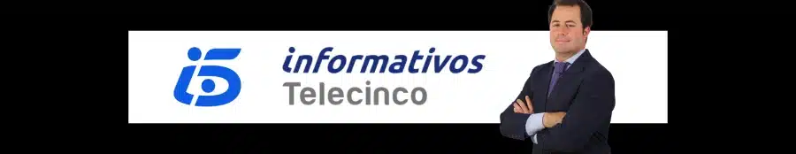 Imagen del logo de Informativos Telecinco y de Diego Zapatero, socio de Asoban Abogados en su aparición en este medio de prensa hablando sobre la responsabilidad de los bancos a la hora de revisar las operaciones fraudulentas en una cuenta bancaria para evitar fraudes online.